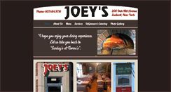 Desktop Screenshot of joeysbrickovenpizza.com